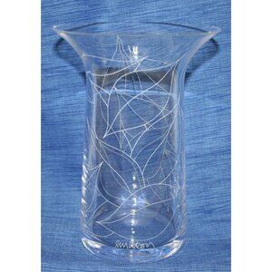 Rosendahl Denmark Liz Utzon Filigran Clear Glass Vase 8" Elegant Etched Design